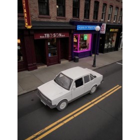 Metal Araba Çek Bırak Murat 131 Beyaz Sesli ve Işıklı ( 1/36 Ölçek )