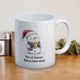 Neşeli Yeni Yıl Yılbaşı Hediyelik Baskılı Kupa Yılbaşı Kupa