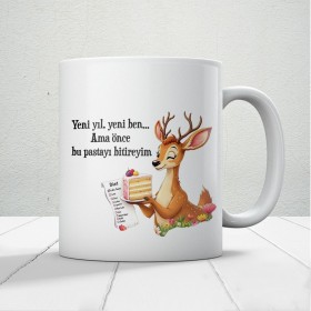 Yılbaşı Temalı Yeni Yıl Yeni Ben Baskılı Hediyelik Kupa
