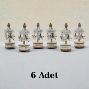 Nostaljik Mini Atlı Karınca 6 Adet Beyaz Gold