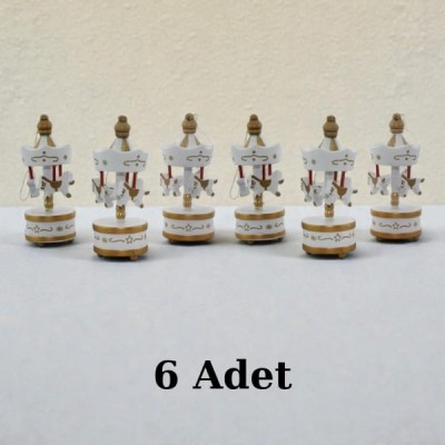 Nostaljik Mini Atlı Karınca 6 Adet Beyaz Gold