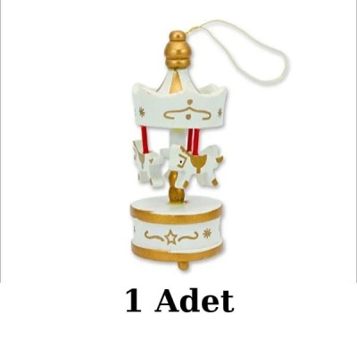 Nostaljik Mini Atlı Karınca Beyaz-Gold 1 Adet