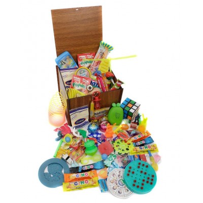 Nostaljik Oyuncaklar - Nostaljik Bakkal Ahşap Gıda Ve Oyuncak Kutusu