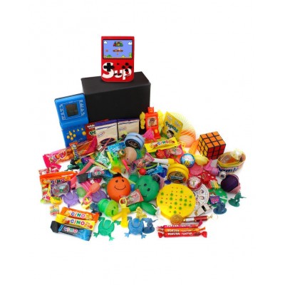 Nostaljik Oyuncaklar - Nostaljik Bakkal Özel Gıda Ve Oyuncak Kutusu , Mavi Tetris Ve Kırmızı Atarili