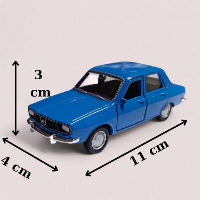 Nostaljik Metal Çek Bırak Mavi Araba Renault 12 Kapılar Açılır