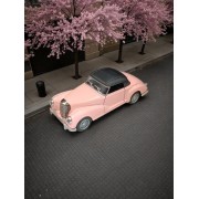 Nostaljik Klasik Çek Bırak Pembe Metal Araba – Koleksiyonluk Metal Model