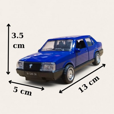 Nostaljik Metal Çek Bırak Mavi Tofaş Şahin Araba Kapılar Açılır