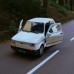 Nostaljik Metal Çek Bırak Beyaz Fiat 126 Araba Kapılar Açılır