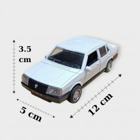 Nostaljik Metal Çek Bırak Beyaz Tofaş Şahin Araba Kapılar Açılır