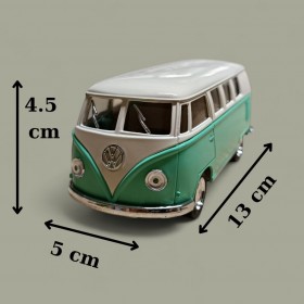 Nostaljik Metal Çek Bırak Yeşil Wv Minibüs Araba Kapılar Açılır