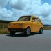 Nostaljik Metal Çek Bırak Sarı Fiat 126 Araba Kapılar Açılır