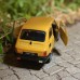 Nostaljik Metal Çek Bırak Sarı Fiat 126 Araba Kapılar Açılır
