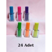 24 Adet Oje Şeklinde Fosforlu Kalem