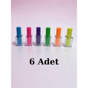 Oje Şeklinde 6 Adet Fosforlu Kalem