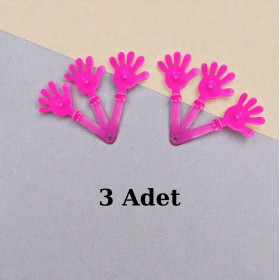 Pembe Şak Şak Işıklı El Şaklatıcı 1 Adet Işıklı El Figürlü