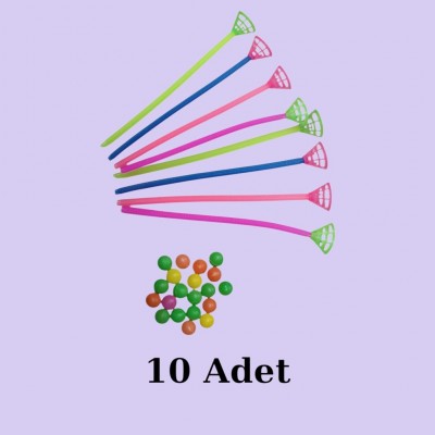 Pipetli Top Üfleme Oyunu ( 10 Adet )