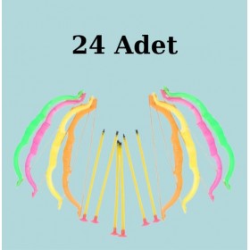 Plastik Ok Yay Seti (24 Adet)