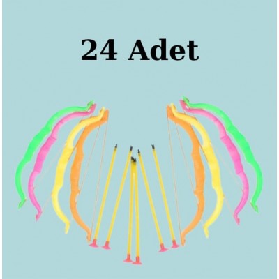 Plastik Ok Yay Seti (24 Adet)