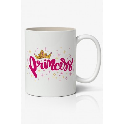 Princess Yazı Baskılı Kupa Bardak Baskılı Kahve Kupa Bardak