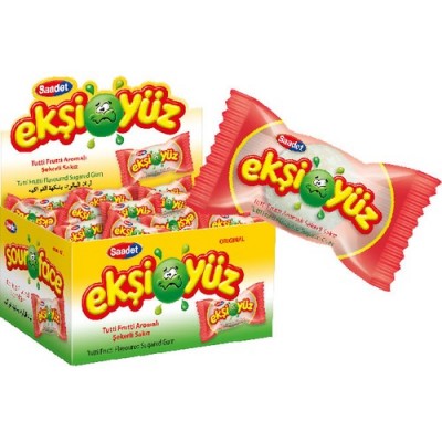 Cikletler - Saadet Ekşiyüz Sakız 100 Adet Tutti Frutti Aromalı