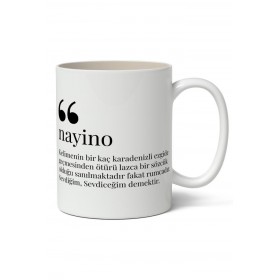 Nayino Kelime Anlamı Baskılı Kupa Bardak Baskılı Kahve Kupa Bardak