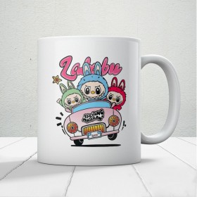 Sevimli Canavar Labubu Baskılı Hediyelik Kupa Mod2