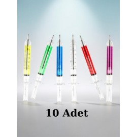 Şırınga Model 0.7 Uçlu 10 Adet Hediyelik Doktor Ve Hemşire Kalemi