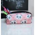 Pembe Panda Desenli Tatlı Kalemlik - Okul Kalemliği-Makyaj Çantası