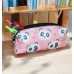 Pembe Panda Desenli Tatlı Kalemlik - Okul Kalemliği-Makyaj Çantası