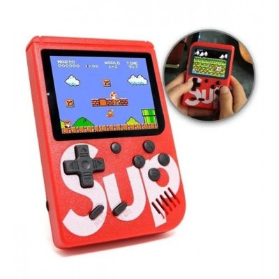 Nostaljik Oyuncaklar - Sup Taşınabilir Video Oyun Konsolu 3 400 Oyunlu Mini Atari Gameboy Kırmızı