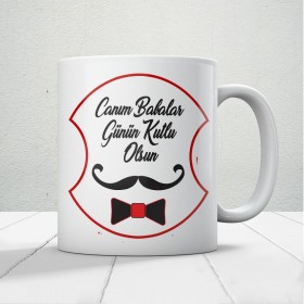 Canım Babalar Günün Kutlu Olsun Baskılı Babalar Günü Kupa Bardak Kahve Kupa