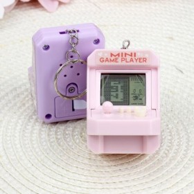 Tetris Anahtarlık Mini Retro Oyun Konsolu Çanta Süsü-Anahtarlık (1 Adet)