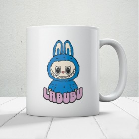 Mavi Labubu Baskılı Hediyelik Kupa