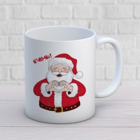 Ho Ho Ho Yazılı Yılbaşı Temalı Hediyelik Baskılı Kupa